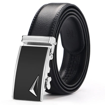 Belt Men Automatic Buckle Black/Siver-L