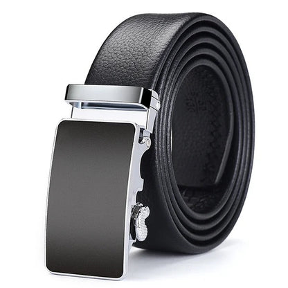 Belt Men Automatic Buckle Black/Siver-L